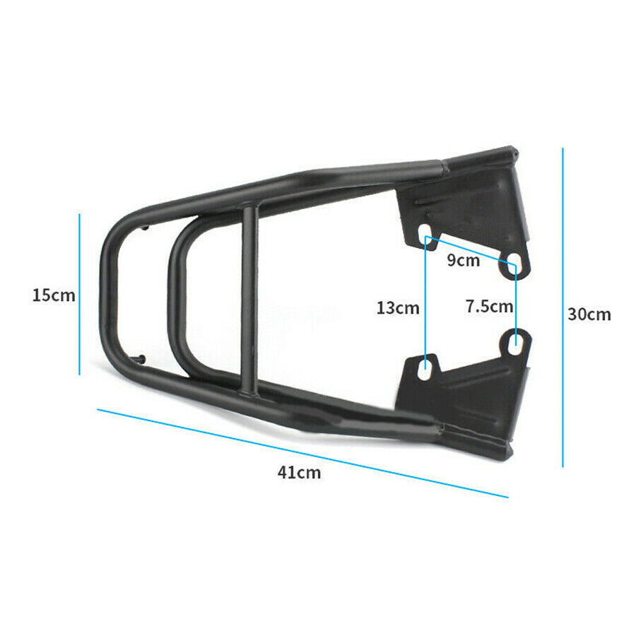 Motorcycle Rear Shelf Tail Fin Luggage Rack for M3/M5 Retrofit Styling Black
