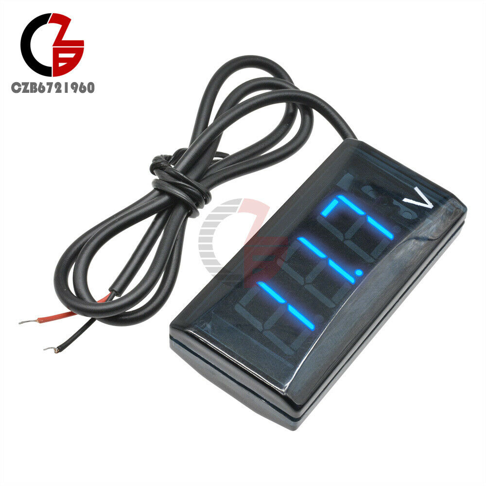 12V Gauge Panel Meter Digital LED Display Voltmeter Voltage For Car Motocycle