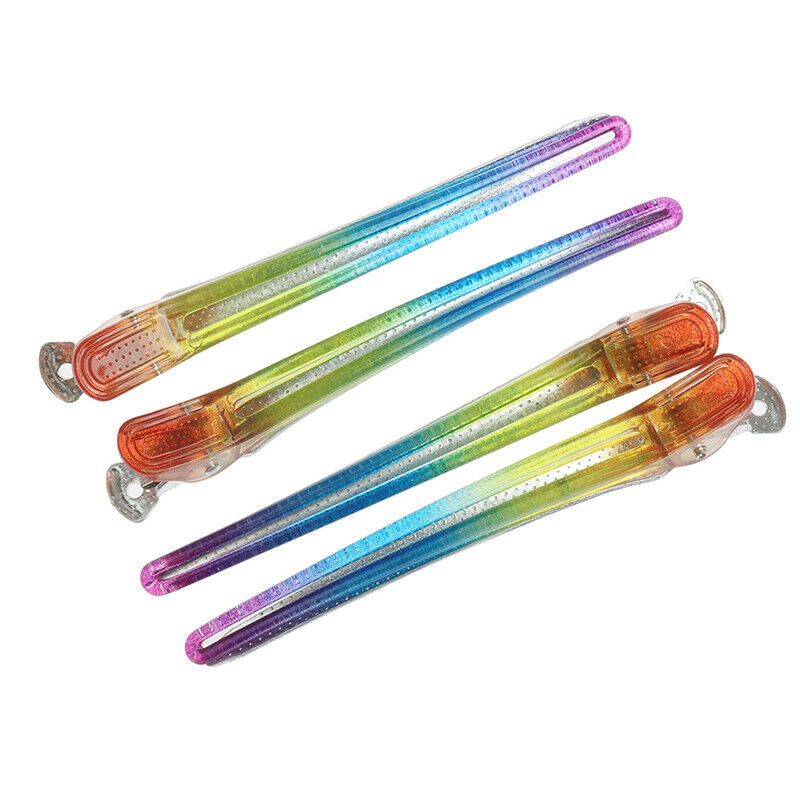 4 Pcs/Set Rainbow Hairpin Flat Duck Mouth Fixed Styling Clip Diy Hairdressing WF