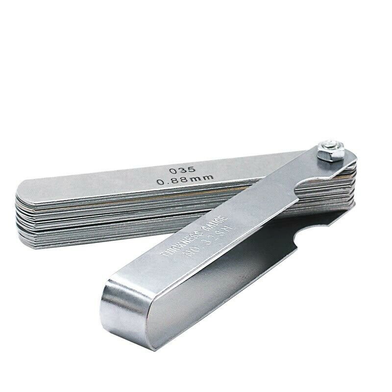 BlueSpot 32 Blade Leaf Feeler Gauge Metric Imperial Includes Brass Blade
