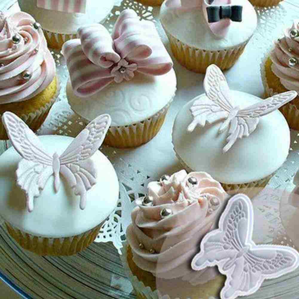 Butterfly Cookie Plunger Cutters Mold Baking Tools Fondant Decorating Cake U9H6