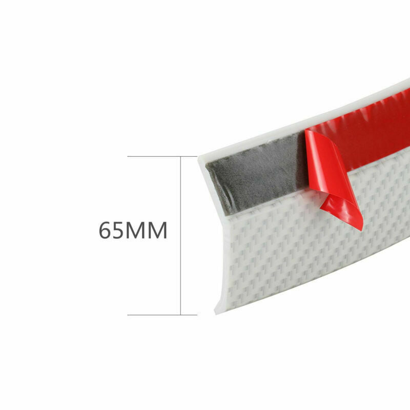Waterproof Rubber Car Trunk Front Bumper Spoiler Side+Rear Lips Protector Skirt