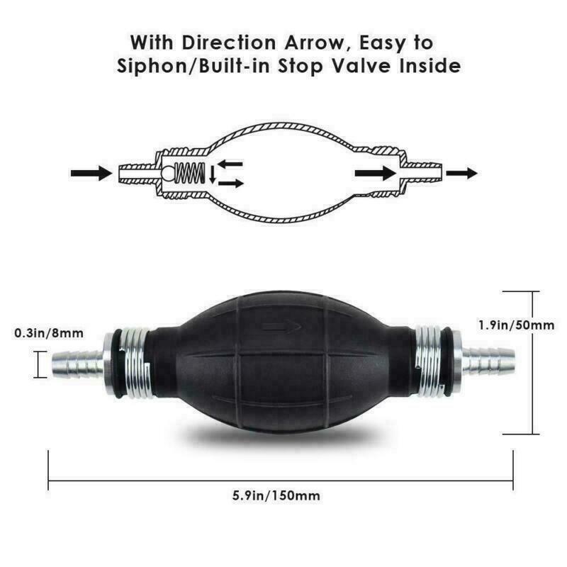 Portable Manual Car Siphon Pump Fuel Gas Transfer Oil Liquid -Hand Air Pumps Kit