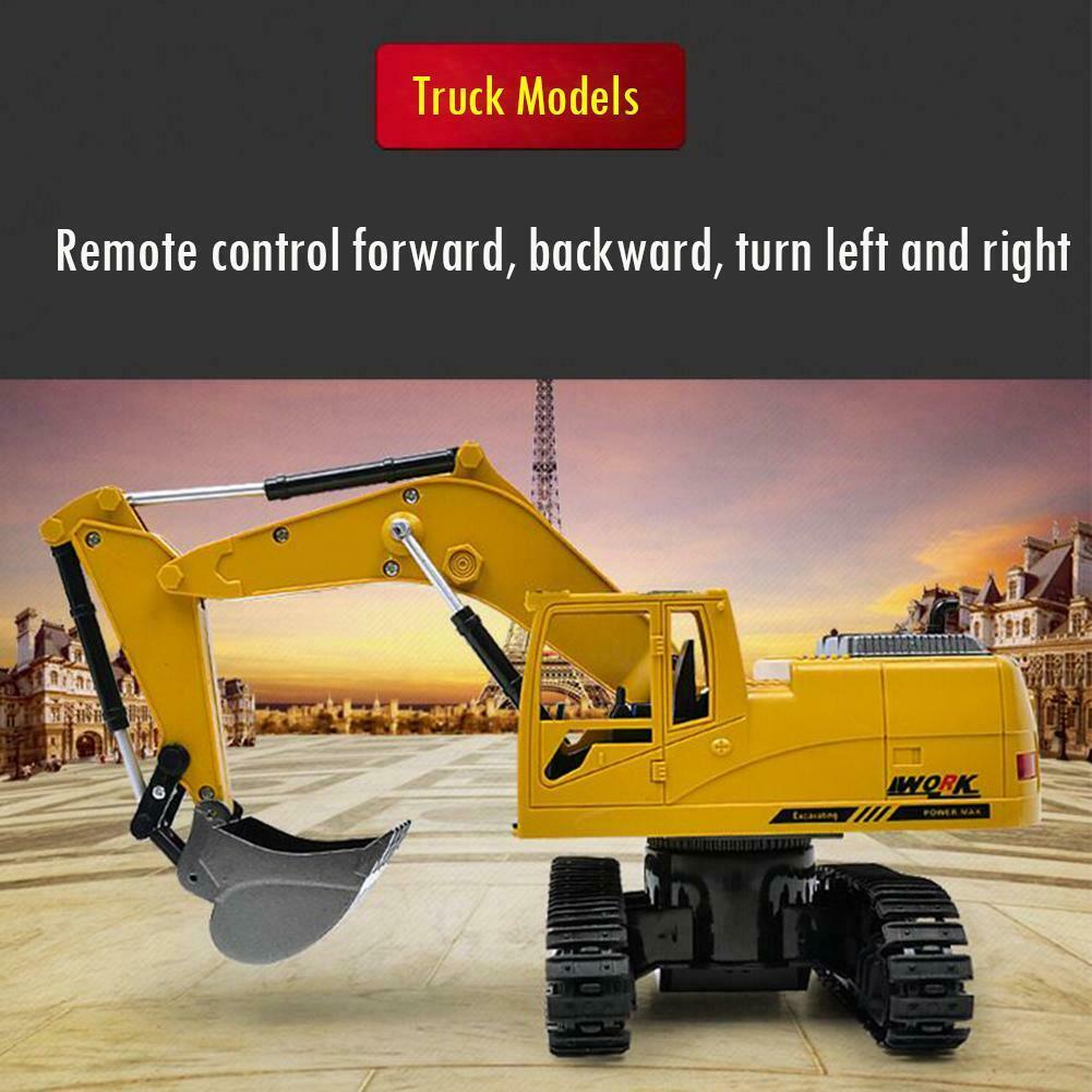 8CH Simulation RC Excavator Toys with Music Lght Children RC Truck Models @