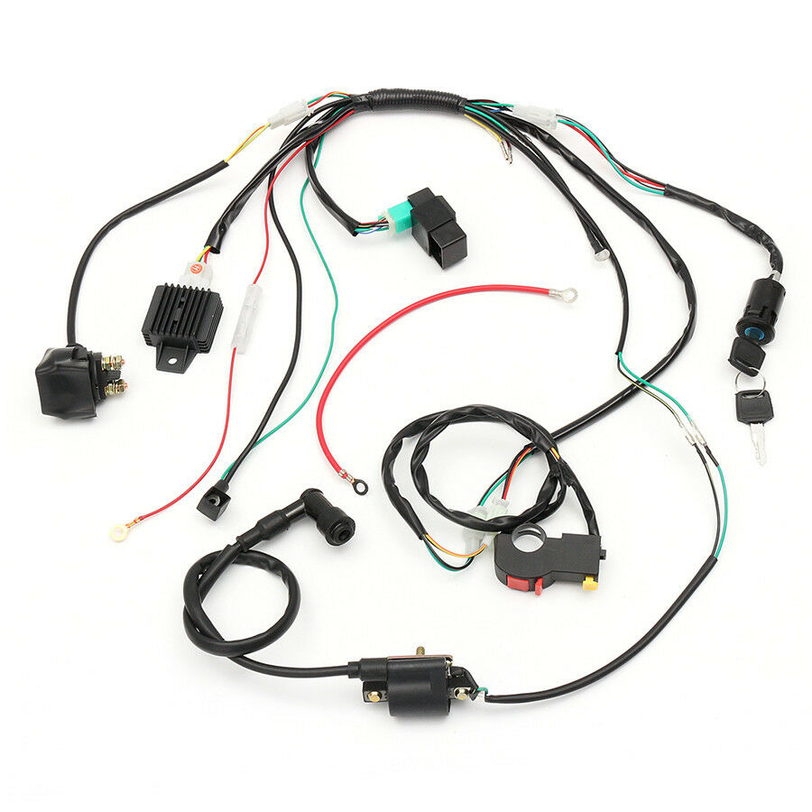 Wiring Harness Solenoid Coil Rectifier CDI Switch 50 70 90 110 125cc Quad Bike