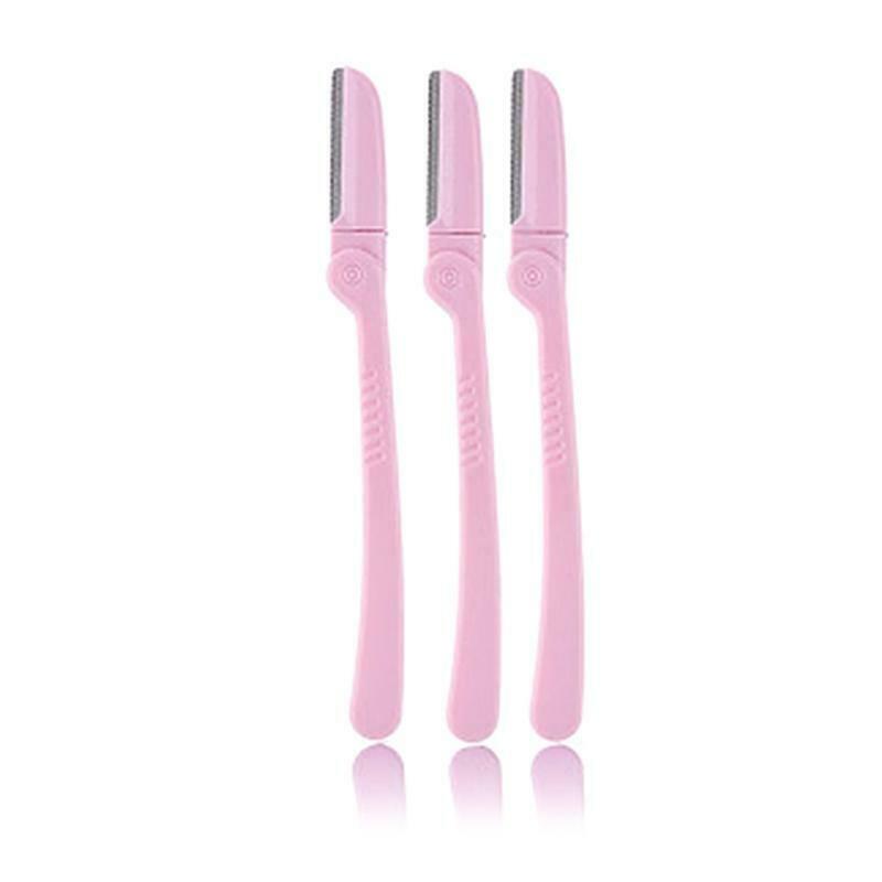 3pcs Stainless Steel Eyebrow Razor Facial Hair Remover Trimmer Grooming Shaver