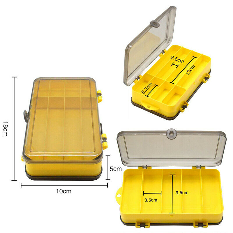 Portable Waterproof Double-sided Fishing Tackle Box Fishing Lure Storage .l8