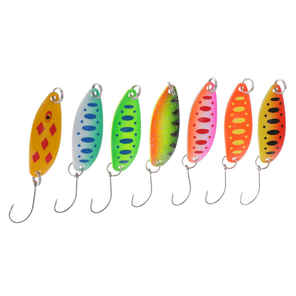 7Pcs   High   Reflective   Fishing   Spoon   Lures   Metal   Sequins   Baits   w