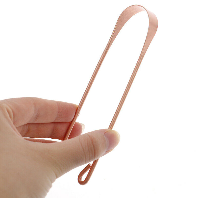 Pure Copper Tongue Scraper Cleaner THICK  Ayurvedic Dental Hygiene Oral CareBDA