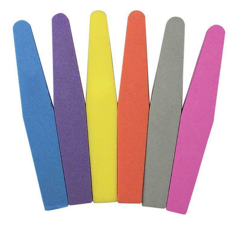 Double Sided Nail File Waterproof 100/180 Grit Nail Art Tips Buffer Soft Sponge