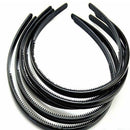 5Pcs Unisex Simple Black Metal Plastic Hair Hoop Spring Wavy Wash Face Headband