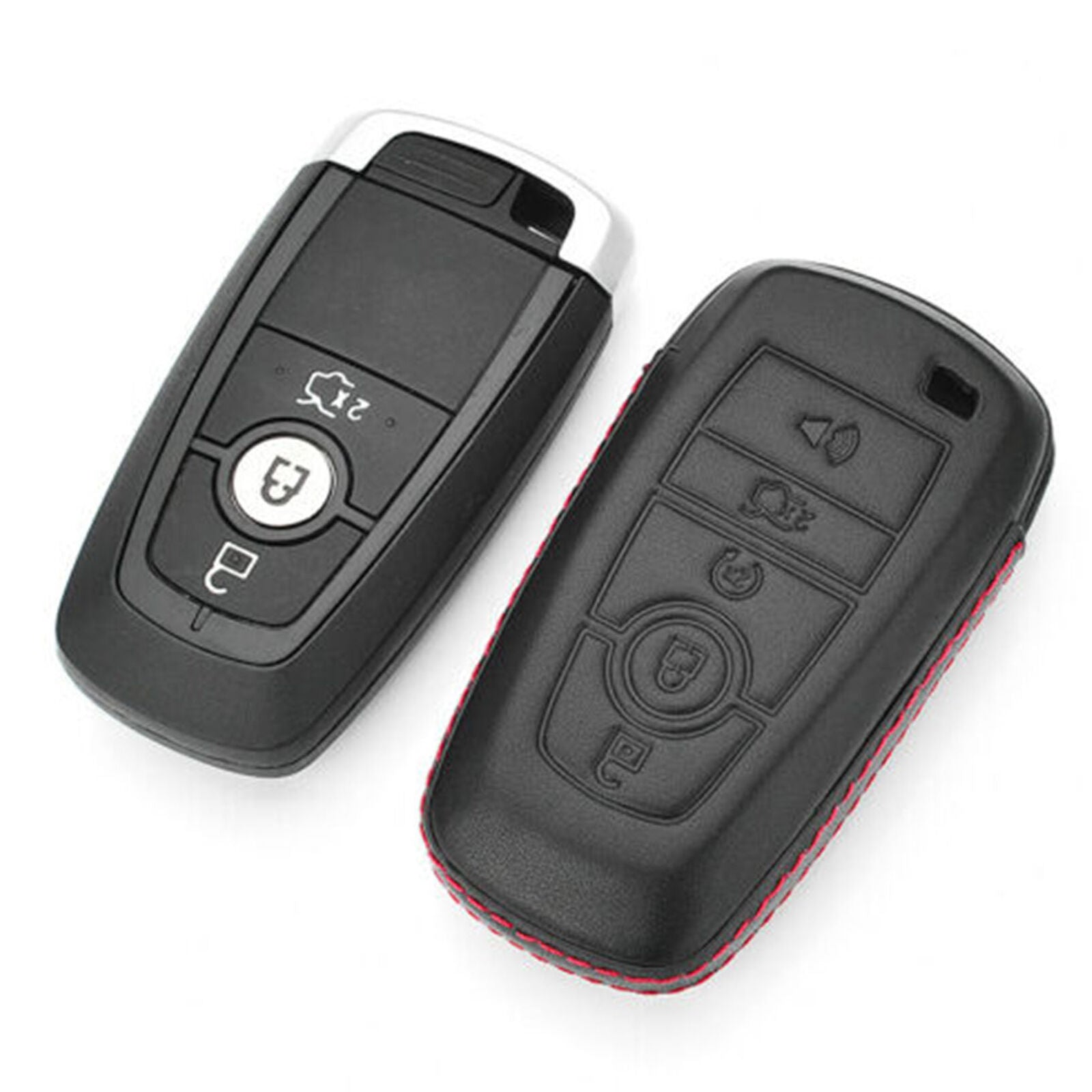Premium Leather Car Key Fob Cover Case Bag For Ford Fusion EDGE Explorer F-150