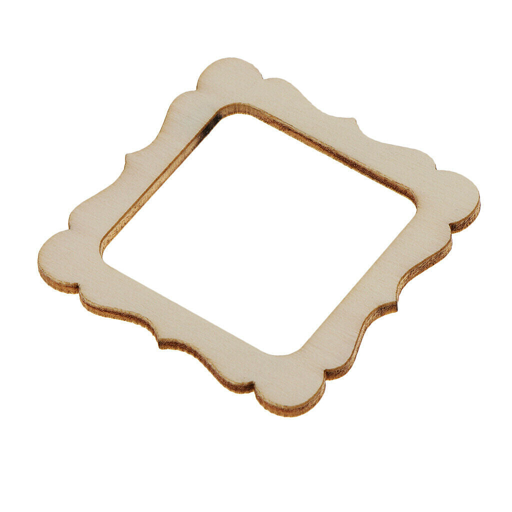 20x Wooden Photo Frame Shapes Craft DIY Embellishment Kids Handmade Toys