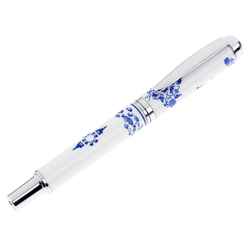 0.5mm Nib Blue and White Porcelain Fountain Pen Gift Writing Tool/Ink Pens