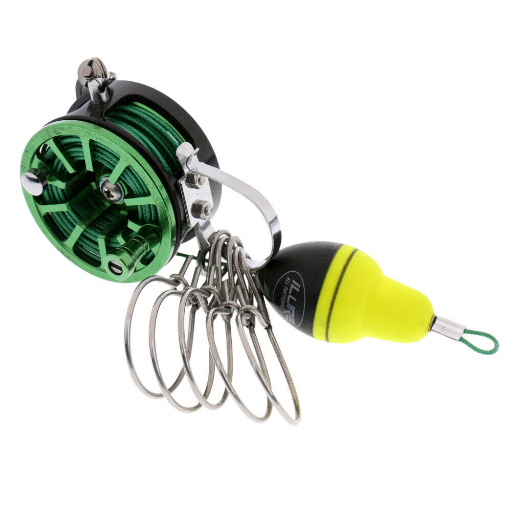 Stainless Steel Fishing Lock Buckle with Reel Live Fish Locks 60# Green