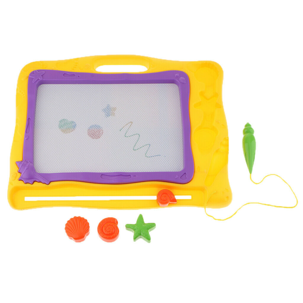 Erasable Colorful Magnetic Doodle Drawing Board Toys for Kids  Yellow_1