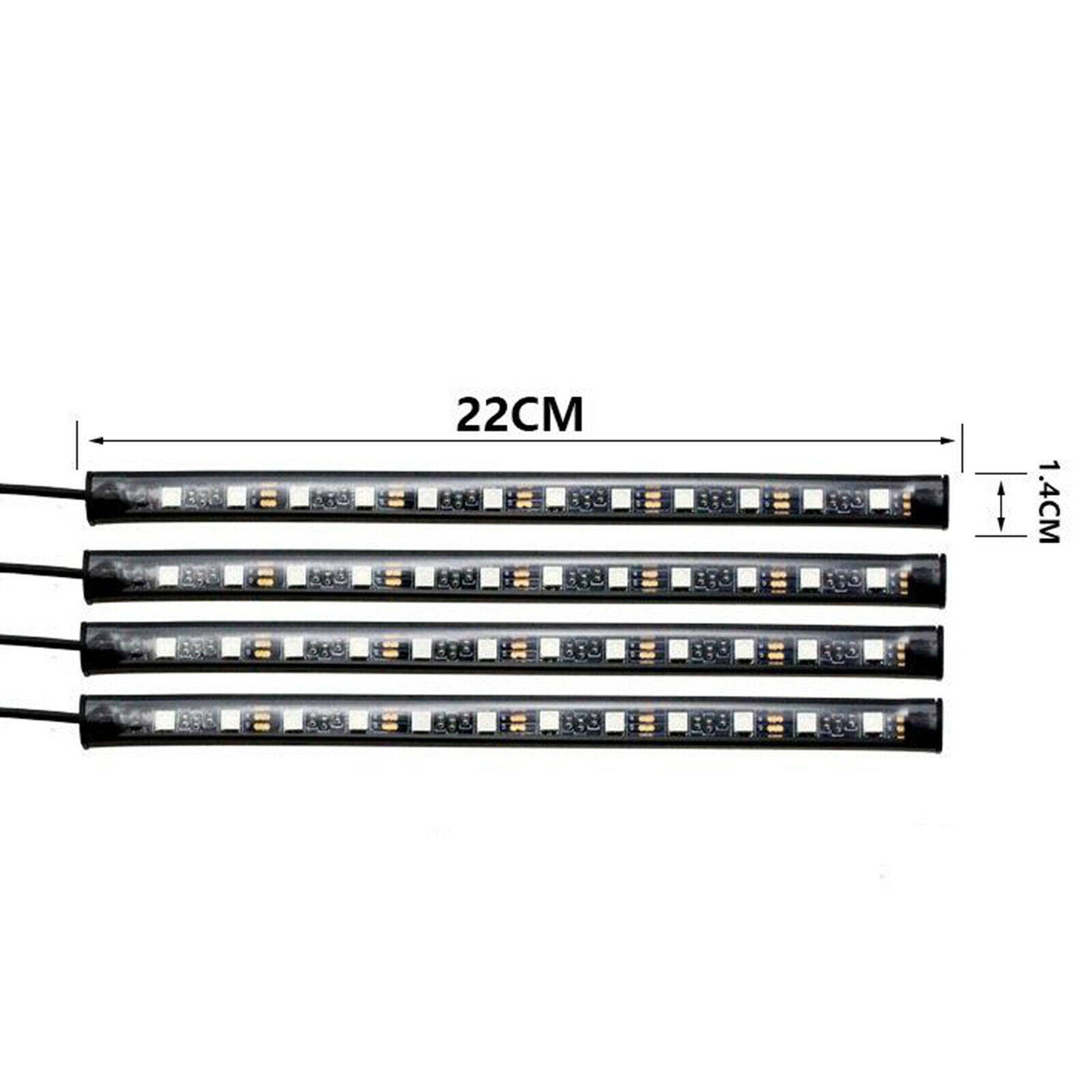 LED Car Light Lamp with Wireless Remote Music Control Automotive Interior