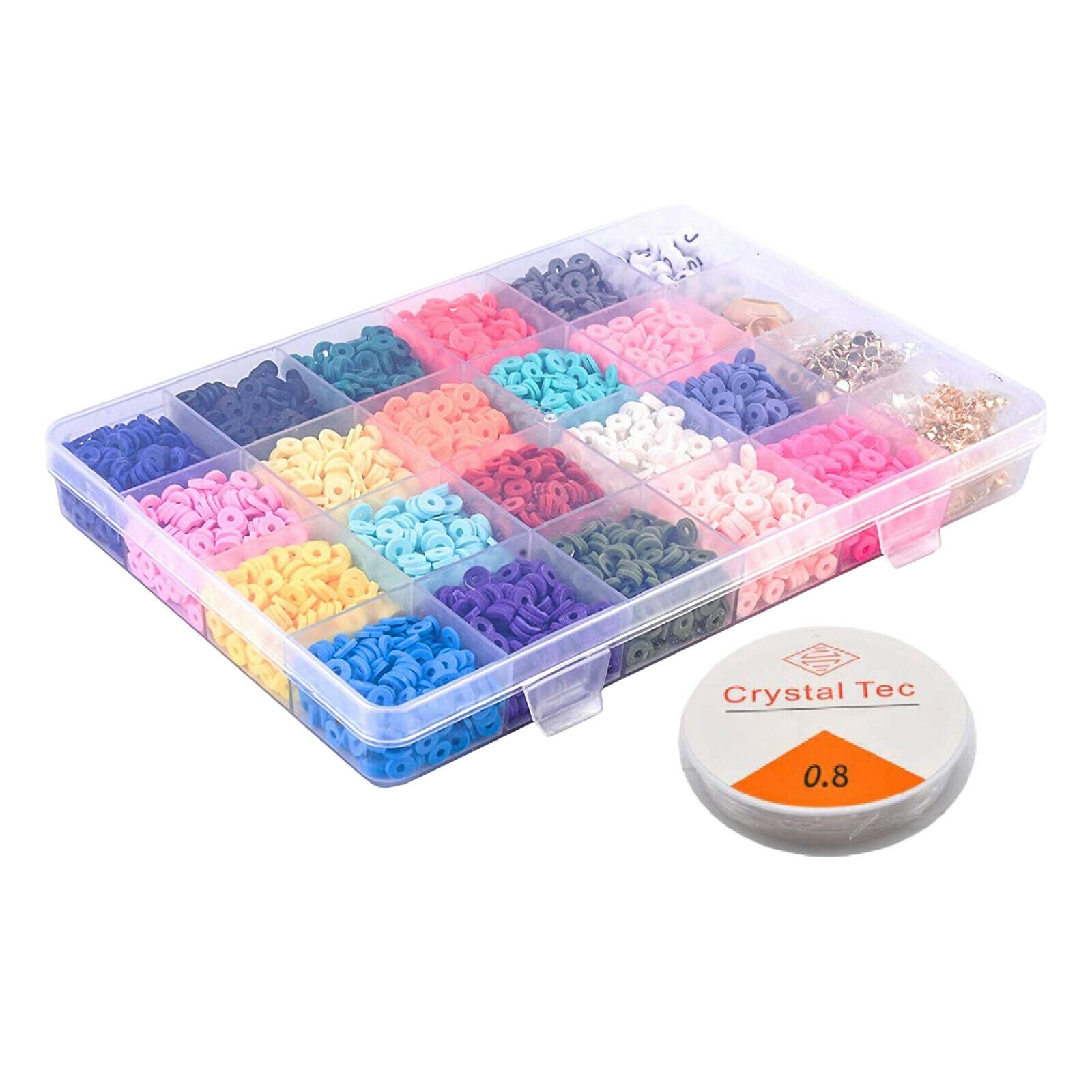 Clay Heishi Beads Disc Beads Handmade Loose Spacer Beads DIY Craft 18 Colors