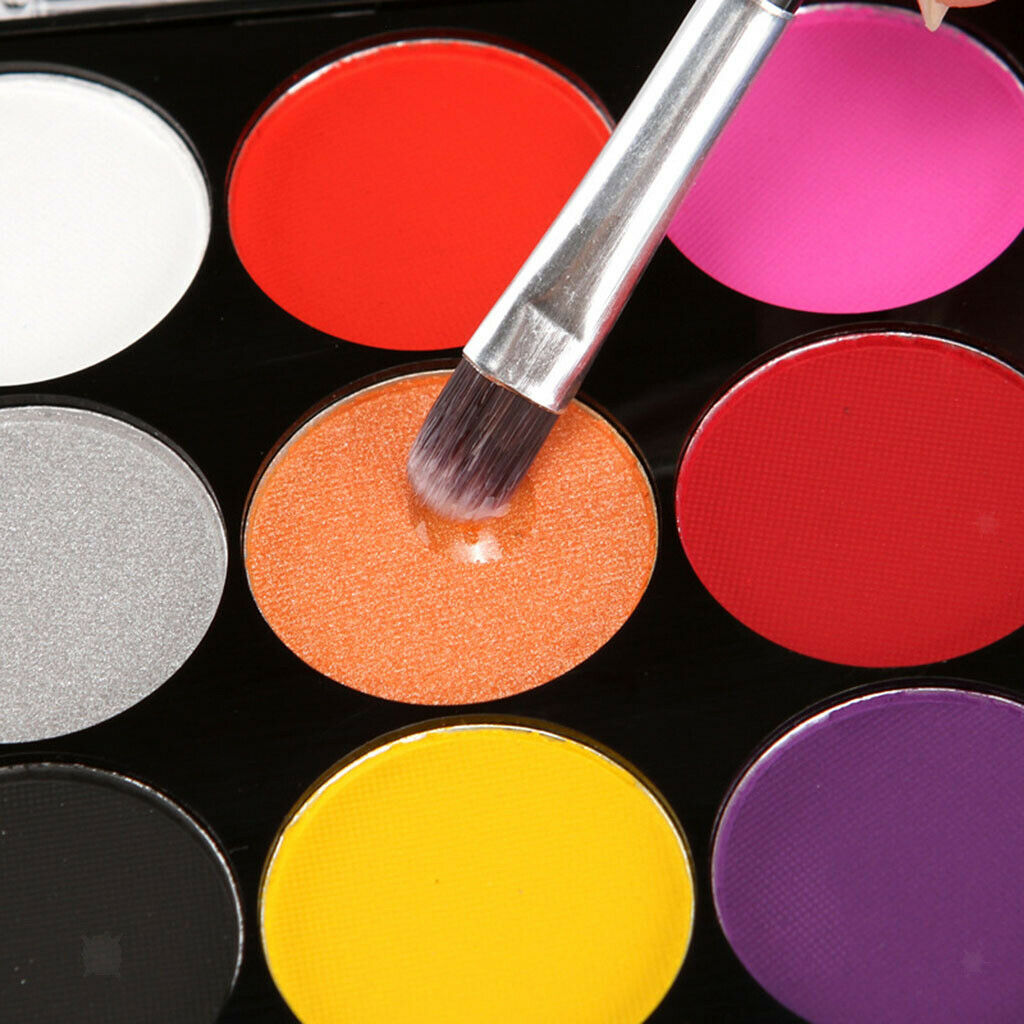 15 Colors Face Paint with Brushes, Professional Face Painting Kits for Kids