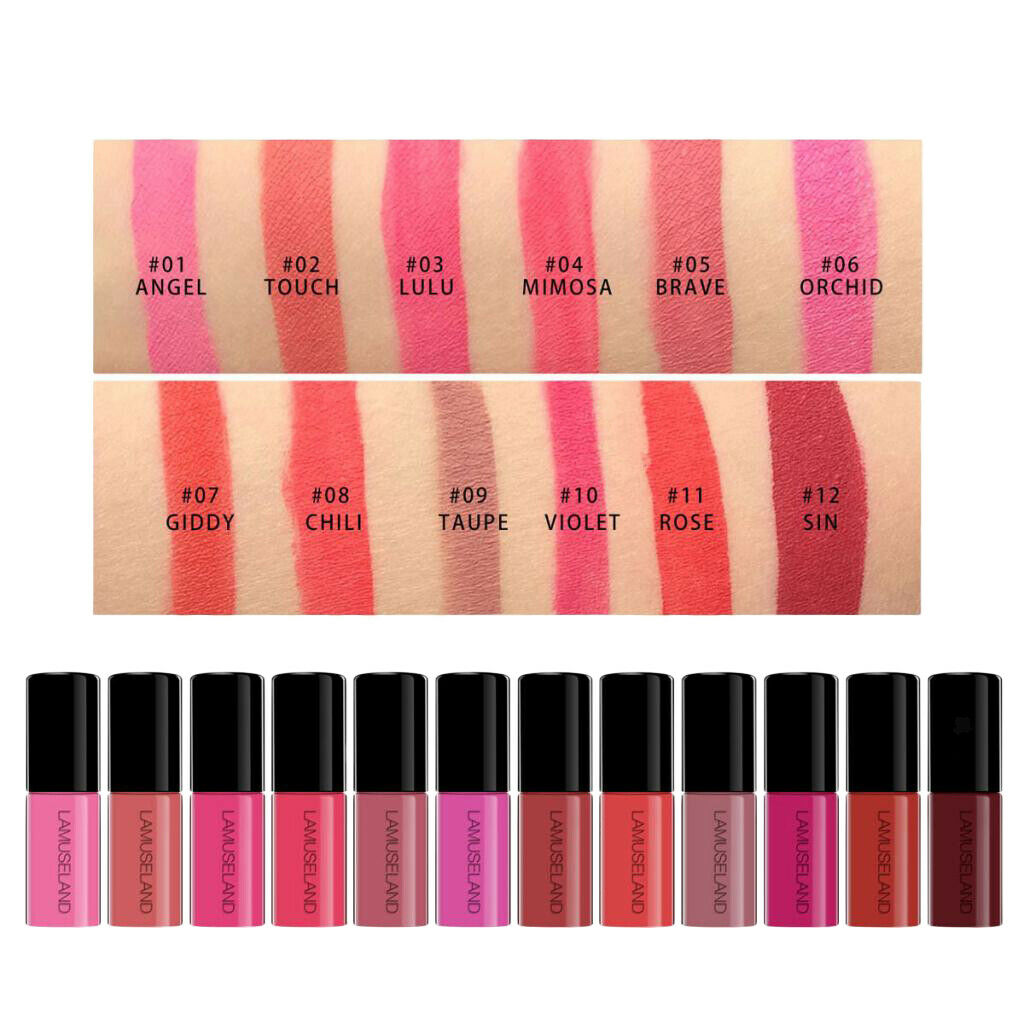 3 Color Matt Velvet Lip Gloss Liquid Lipstick Non-sticky Waterproof Makeup E