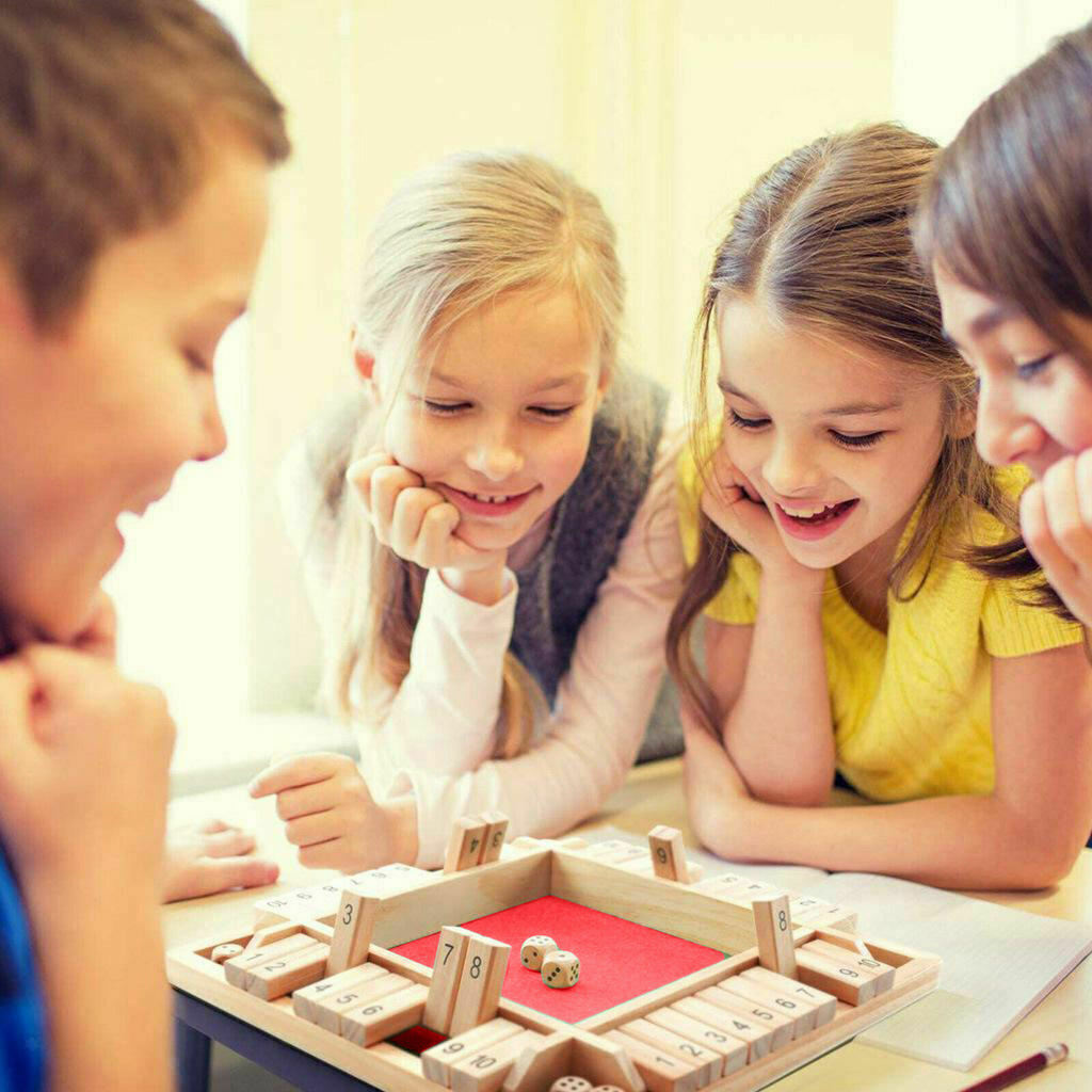 Four Way Shut the Box 10 Number Pub Board Game Fun for Kids Adults Home