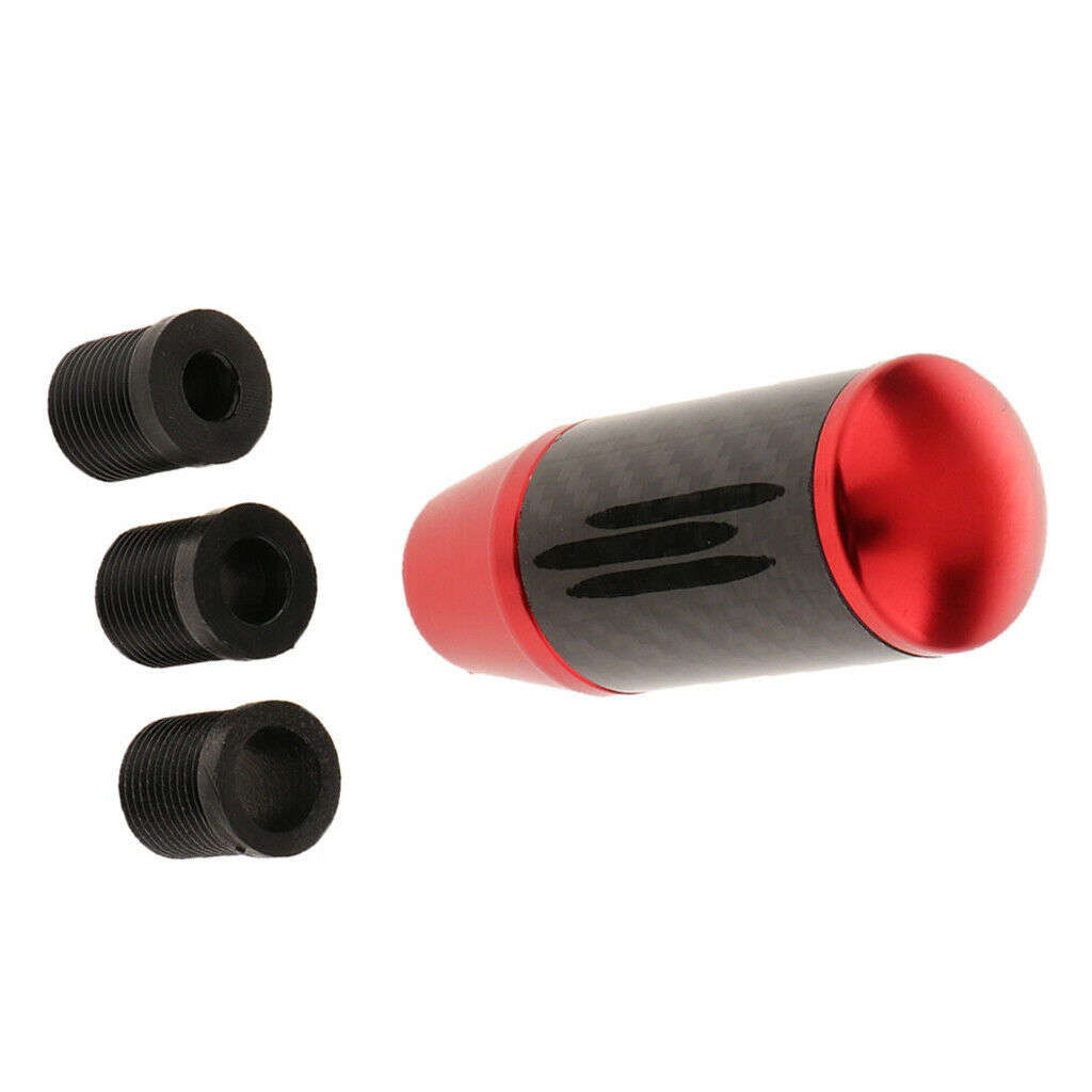 Universal Carbon Fiber Car Auto Manual Gear Stick Lever Shift Knob Red