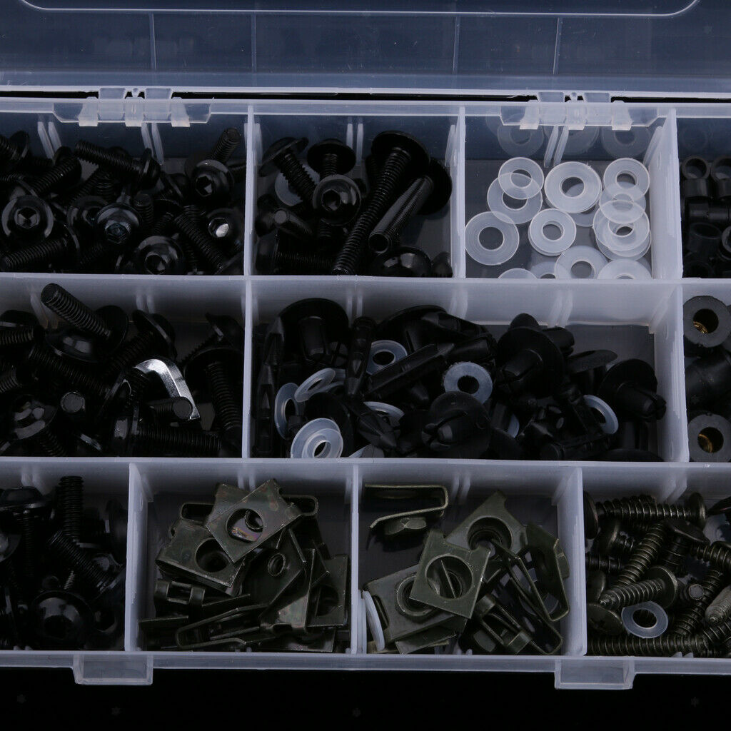 251x fairing screws, bike fairing screw caps -Black