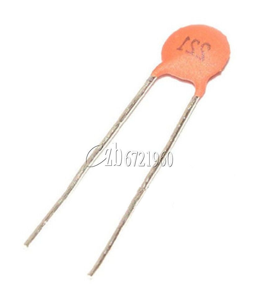 100PCS 220pF 50V 221 DIP Ceramic Disc Capacitors