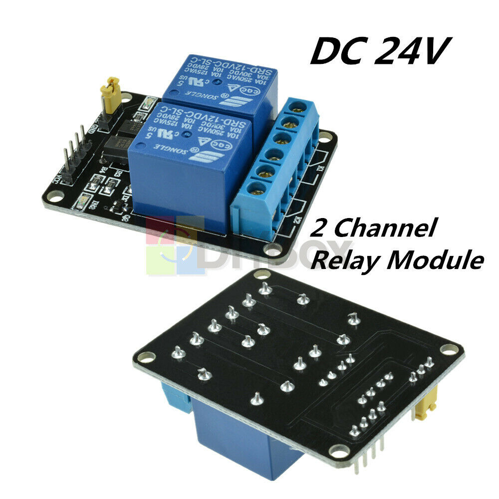 DC 24V Relay 2 Channel Module Board With Optocoupler For PIC AVR DSP ARM Arduino