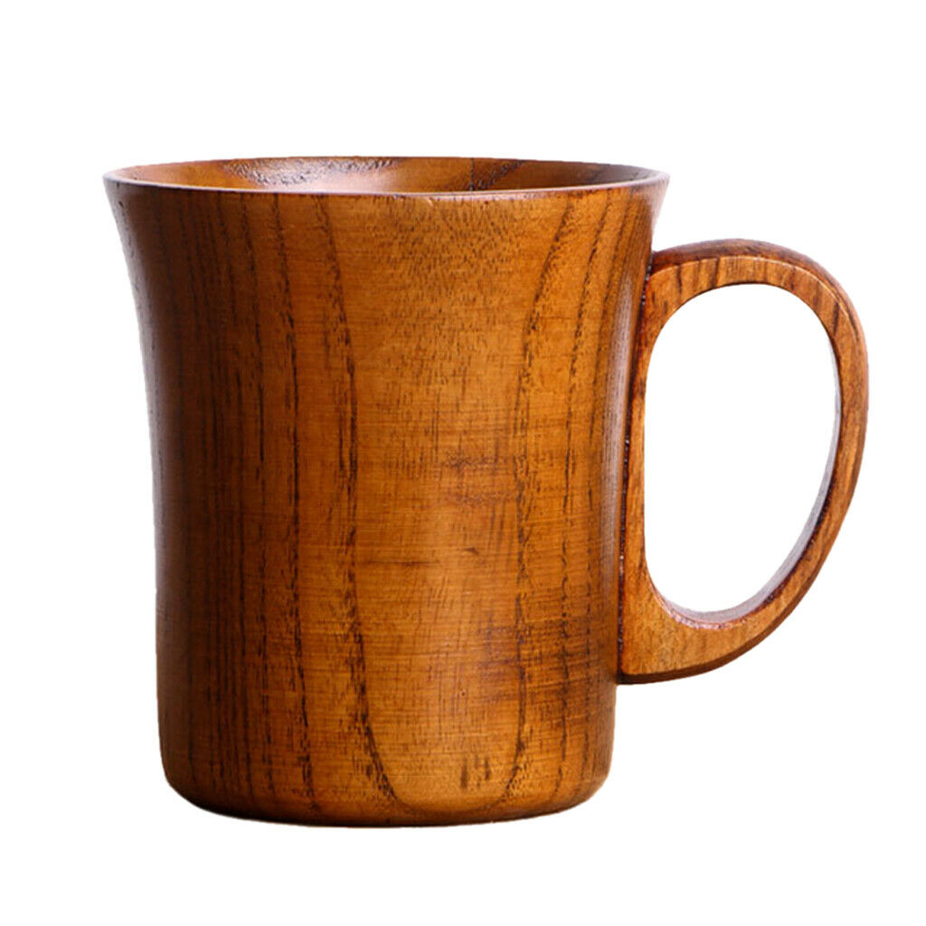 Wood Cup Mug Drink Tankard for Camping Picnic Home Office Party Decoration