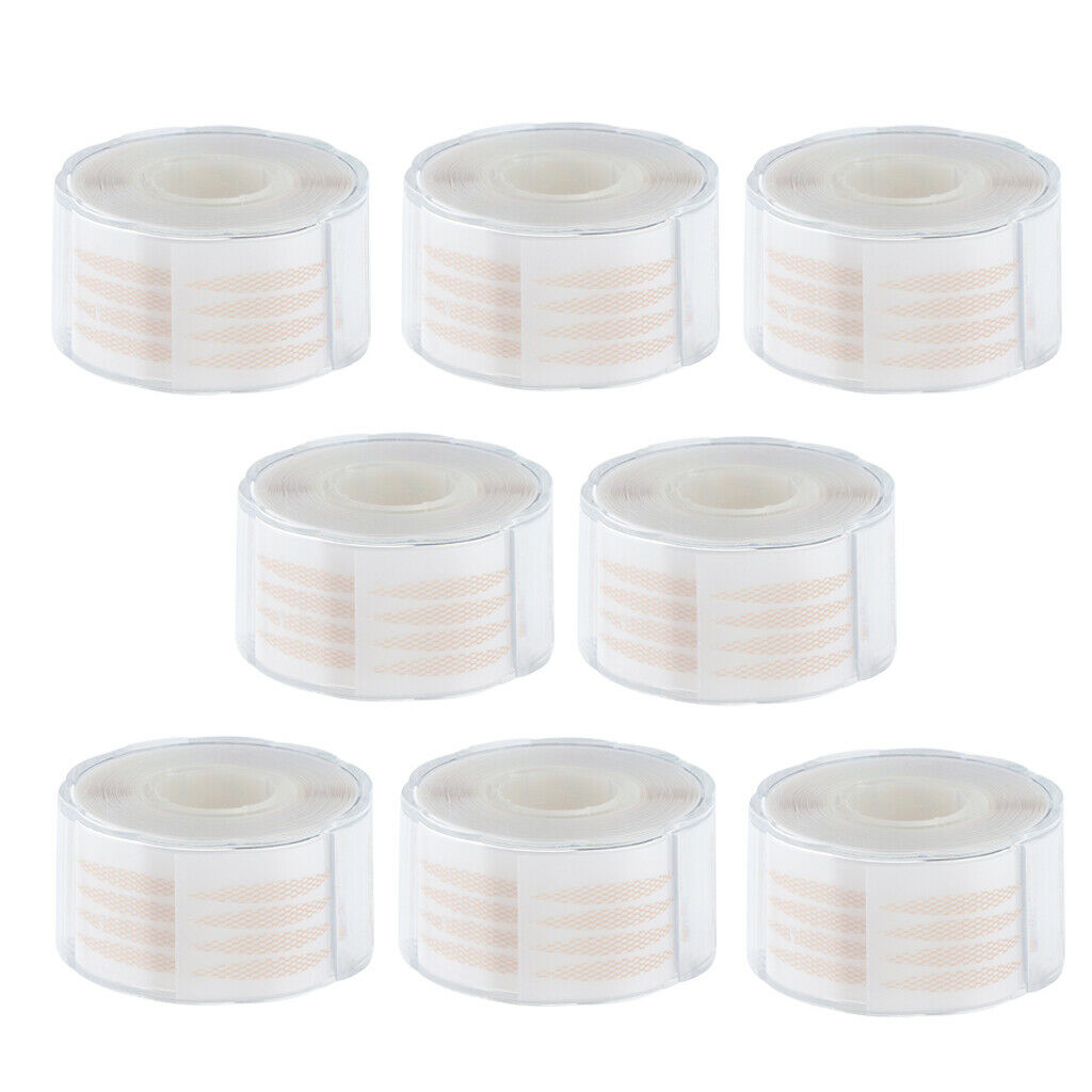 8 Roll of 1760 pairs Invisible Fiber Strips Double Eyelids Lift Tapes Set