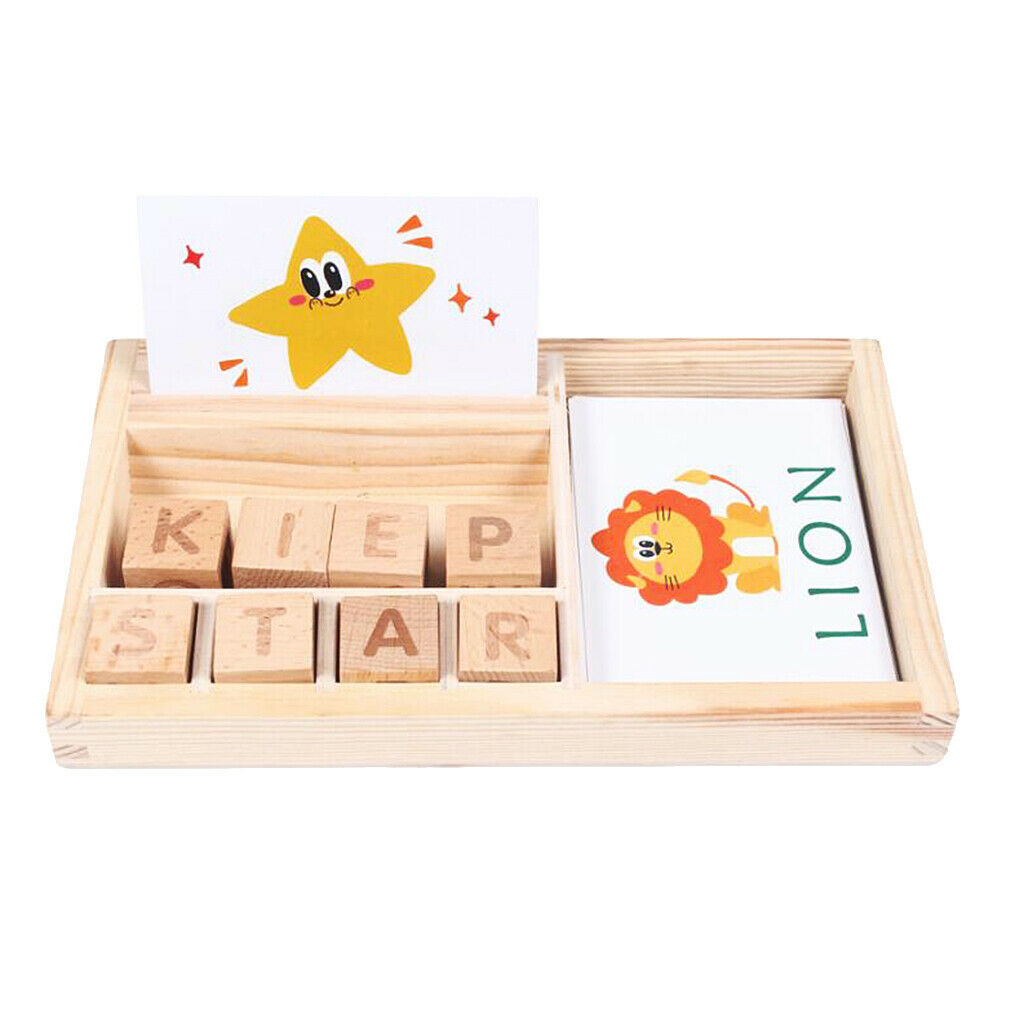 Wooden Educational Toys Learning Matching Letter Games and Develops Alphabet