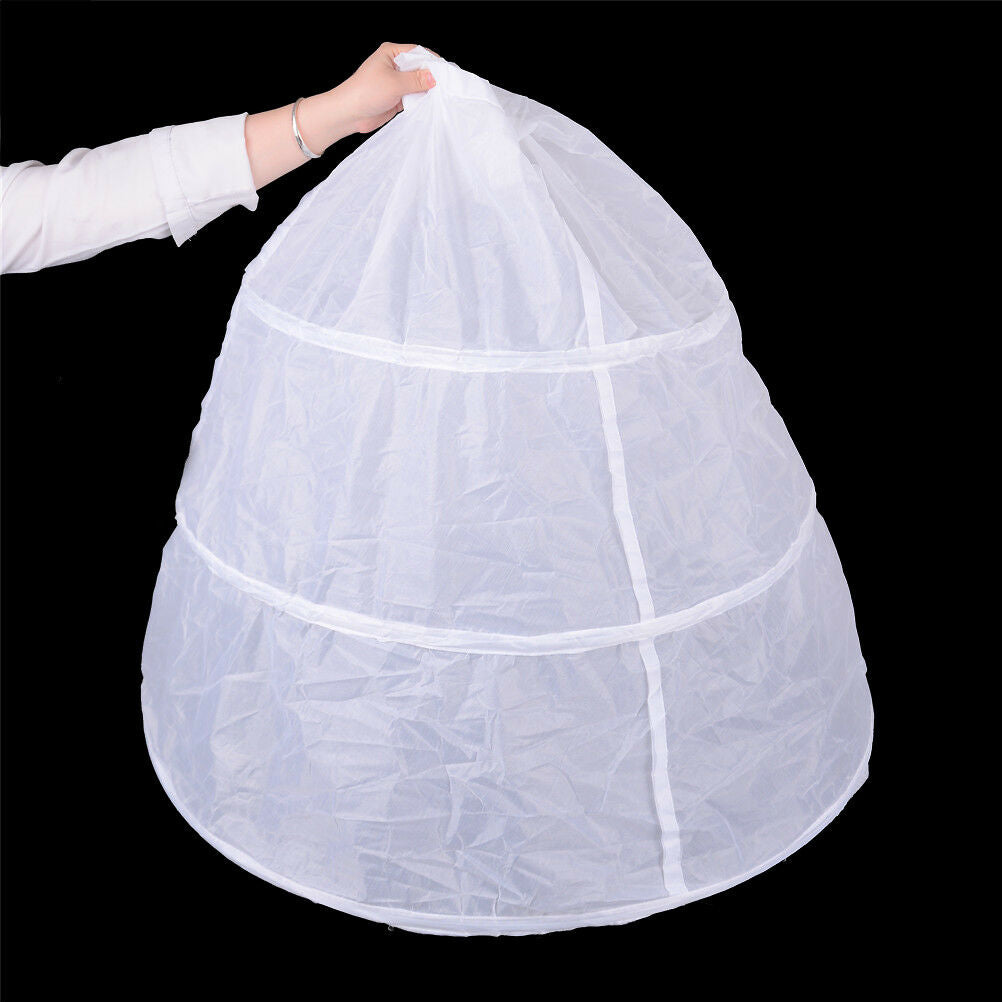 3 Hoops Petticoats for Wedding Dress Crinoline For Ball Gown  LJJC%aBD