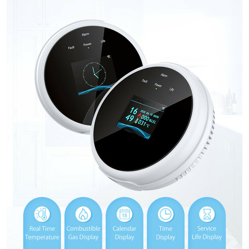 Alarm-Sensor Natural Gas Leak Detecto Wi-Fi Digtal Gas Detector Detection Alarm