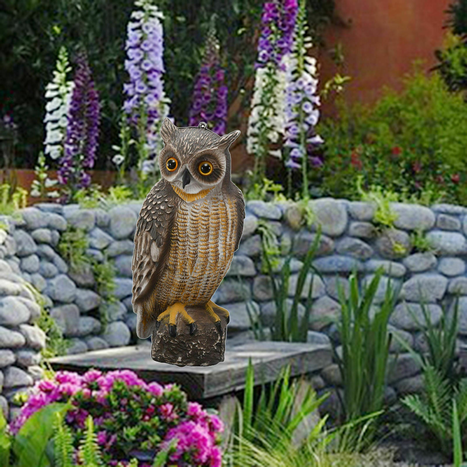 Decorative Owl Ornaments Realistic Owl Decoration Pest Repellent for Outdoor