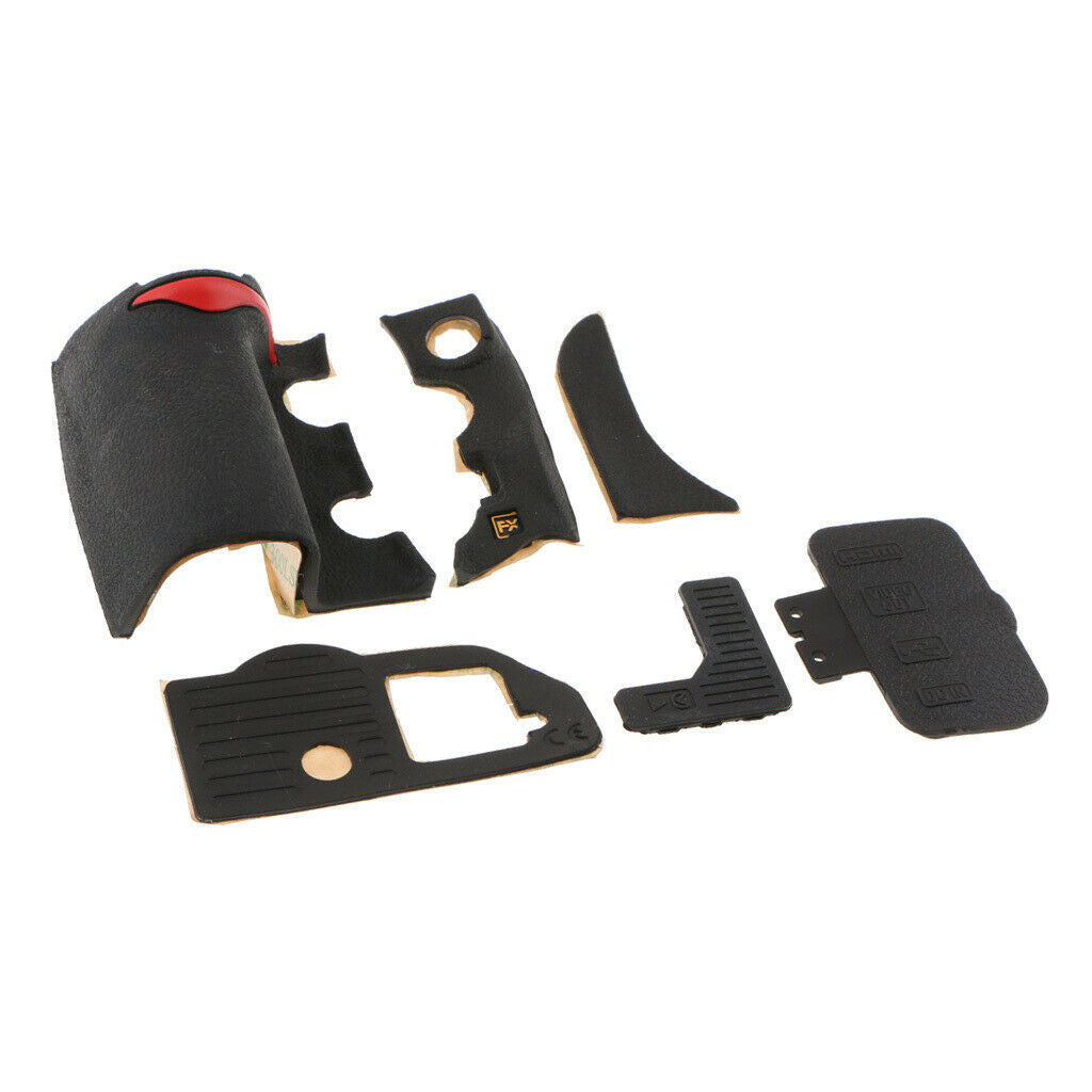 6 Pieces Camera Body Front/Rear Grip Rubber Cover Unit for Nikon D700 DSLR