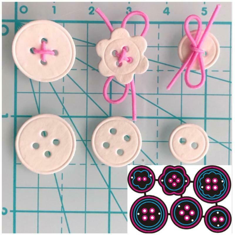Button Metal Cutting Dies Stencil DIY Scrapbooking Album Paper Card Template