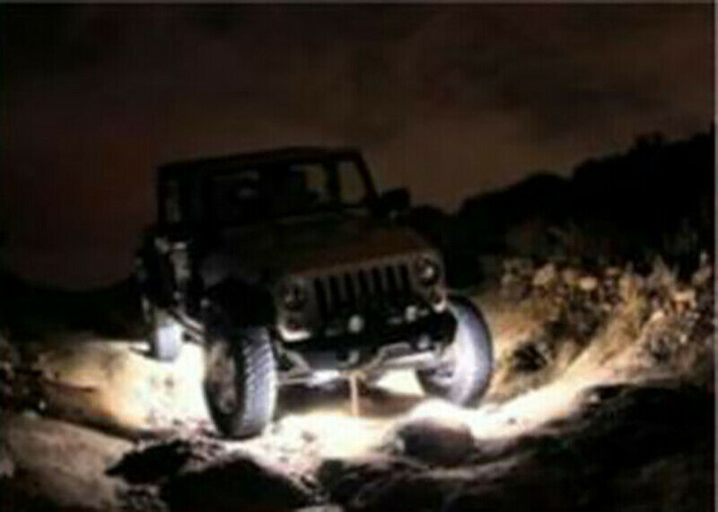 10x White LED Rock Lights Under Carriage Sand Rail Truck Trail Rig Lights