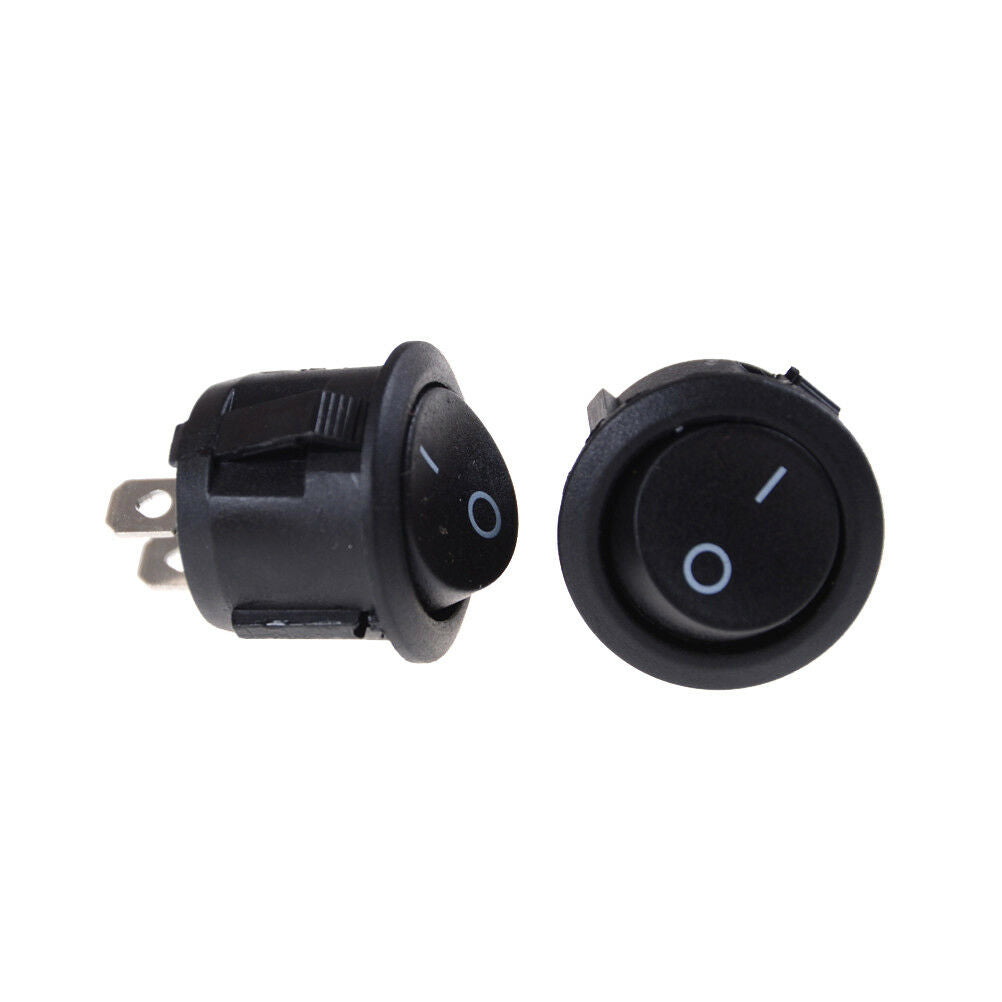 5x Car 12V Round Rocker Boat Toggle SPST ON/OFF Switch + Waterproof Cover D WF