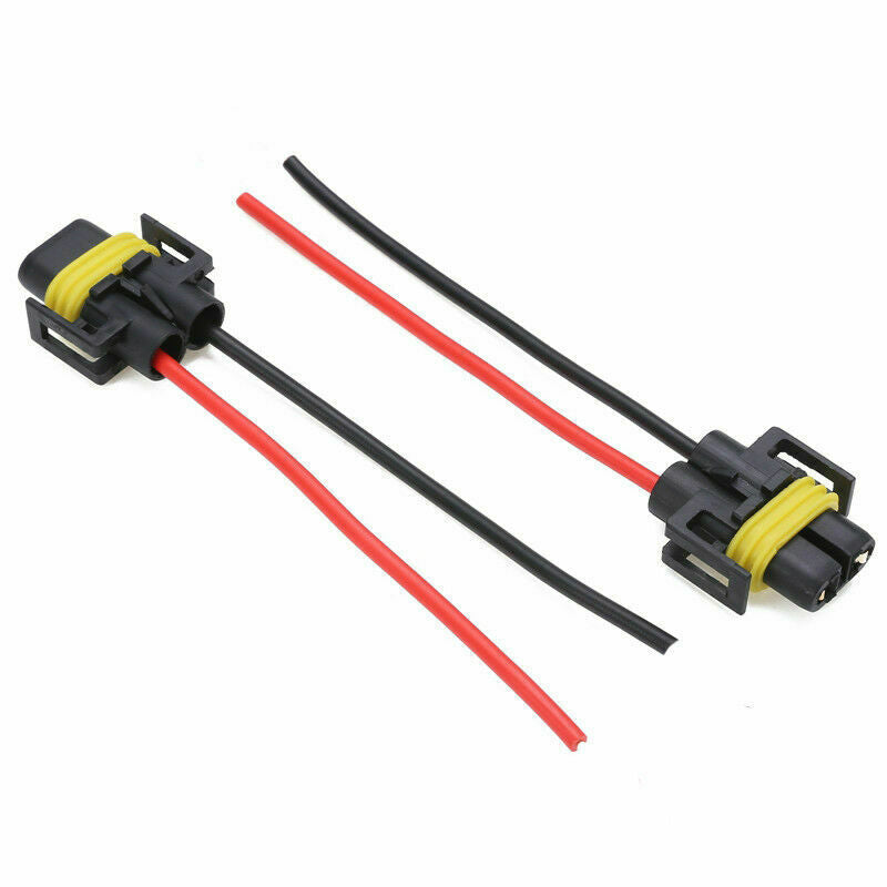 2pcs H11 H8 Female Adapter Socket Connector For Headlight Foglight Conversion