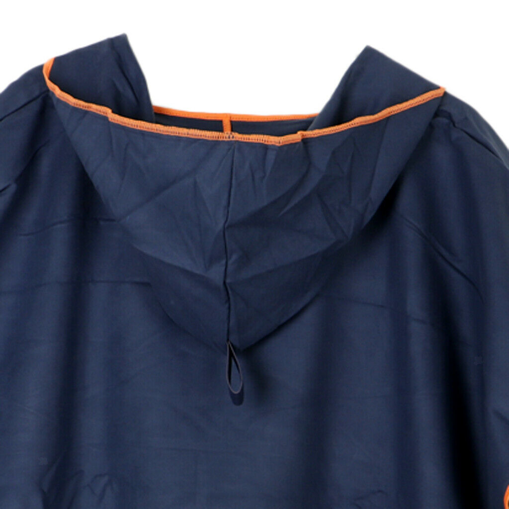 Kids Children Surf Beach Bath Hooded Poncho Wetsuit Changing Robe Navy Blue