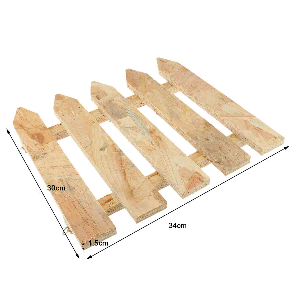 Wood Picket Fence for Reptile Tortoise Turtle Amphibious Tank Small Animals