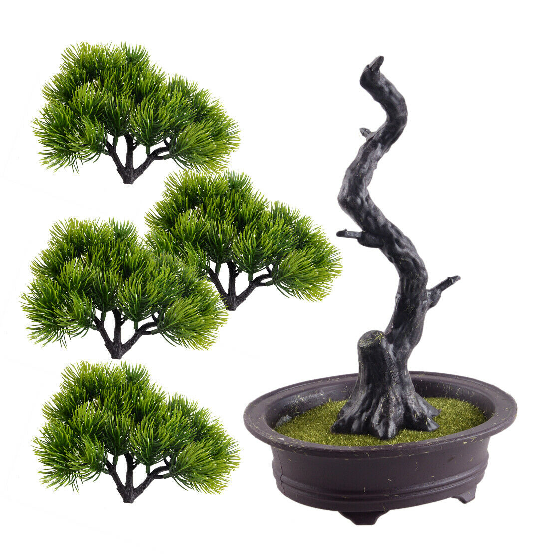 Artificial Bonsai Potted Plant Mini Pine Tree Greeting Home Office Decor A9