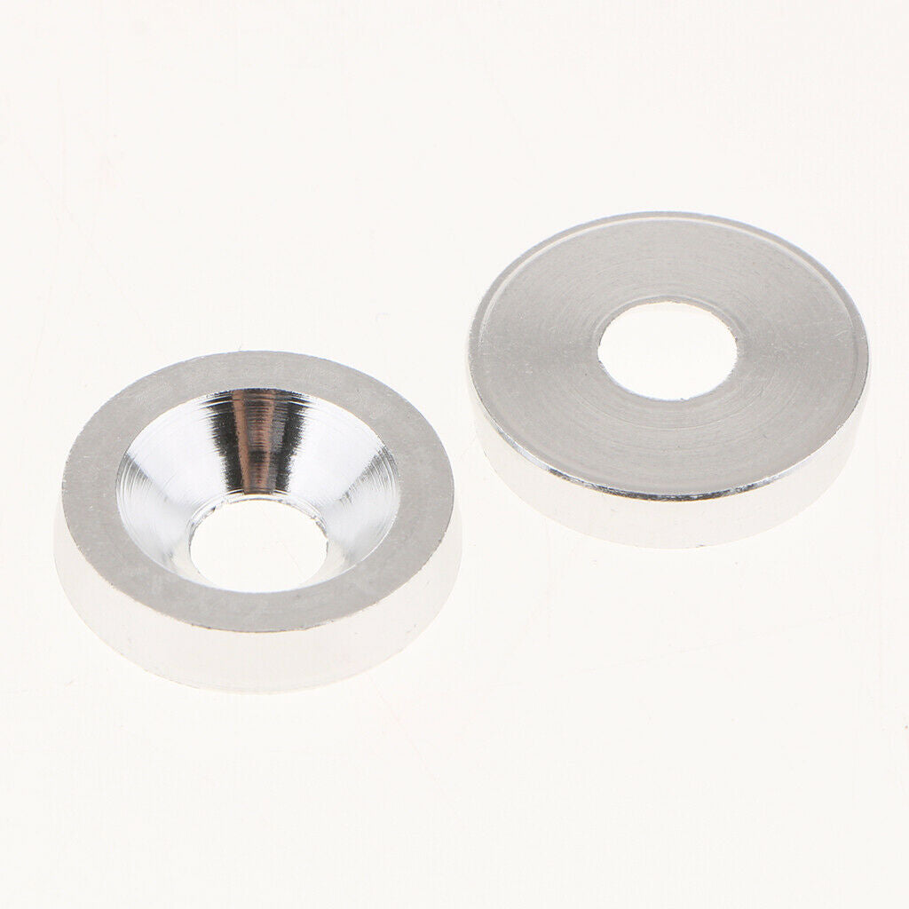 10pcs Sliver Aluminum Cup Head Screw Bolt Cone Washers Gaskets 6mm