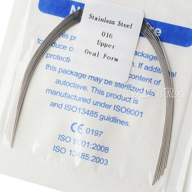 50 Packs Dental Orthodontic Stainless Steel Round Arch Wires 016 Upper AZDENT