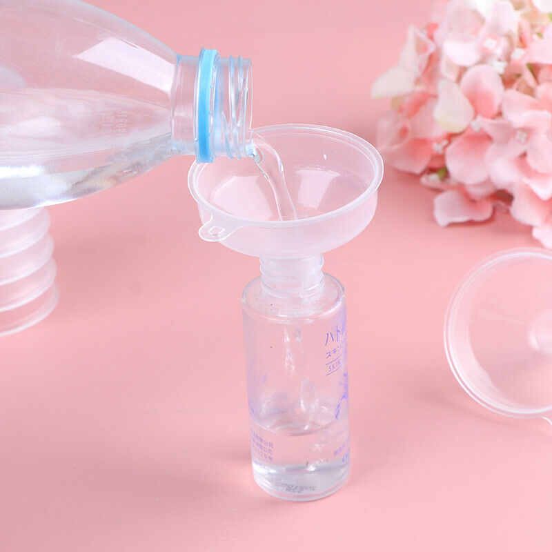 10PCS Mini Transparent Plastic Funnel Hopper Gadgets Perfume Emulsion Pack DD