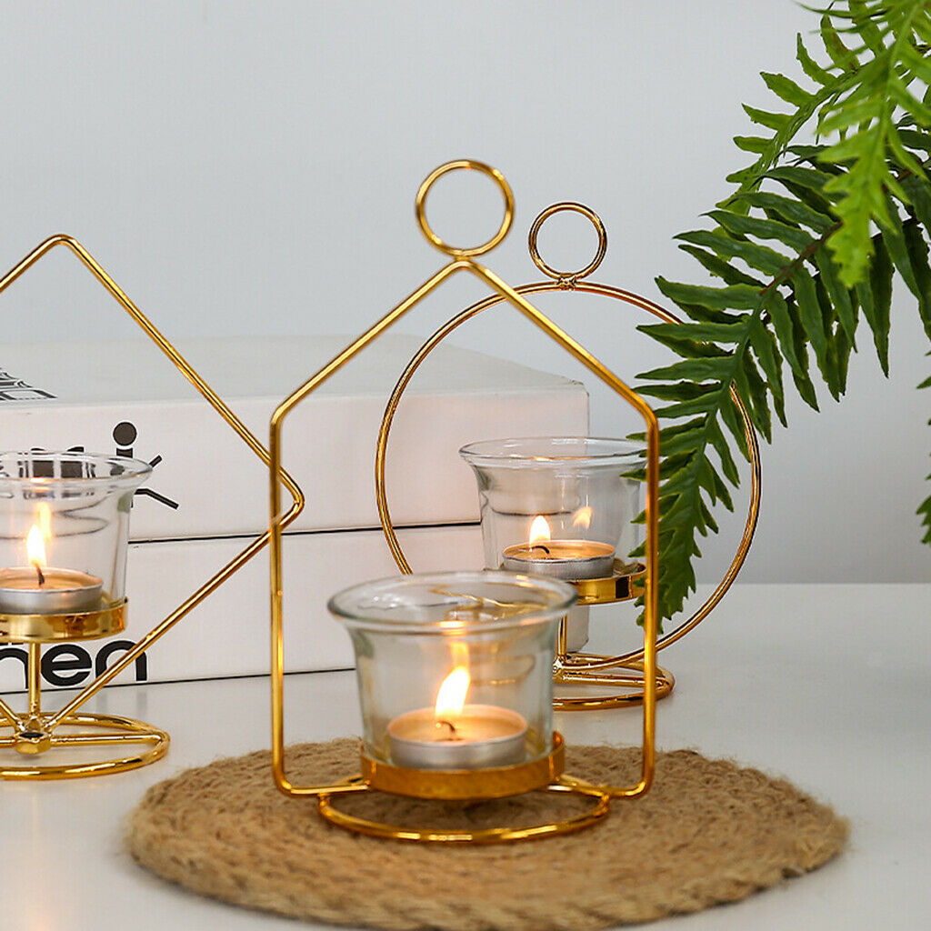Candle Holder Table Centerpiece Photo Props Dinner Party Decor Square/Round