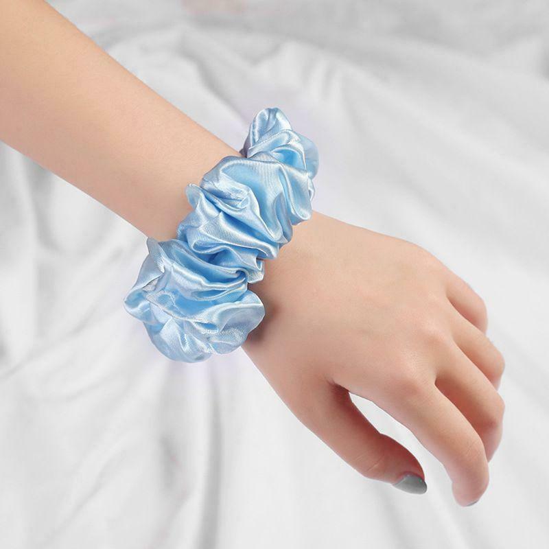 40Pcs Satin Elastic Hair Bands Scrunch Ponytail Holder Scrunchy Hair Women Ties
