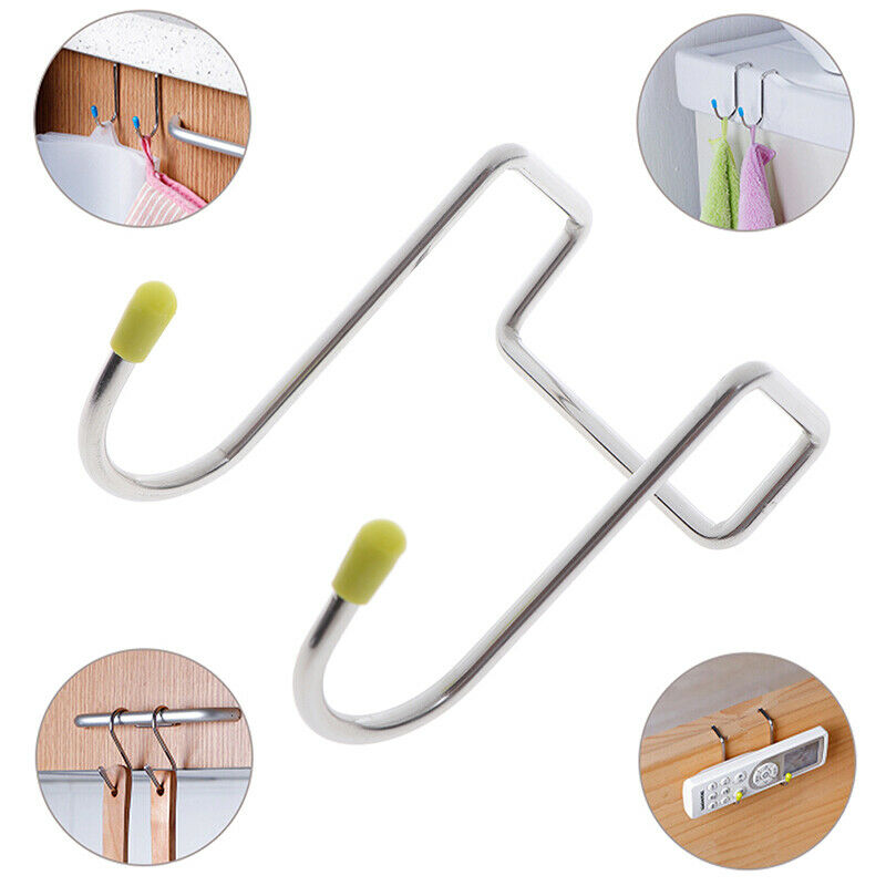 Stainless Steel Double S Shape Storage Hook for Bathroom Kitchen Wall Hoo.l8