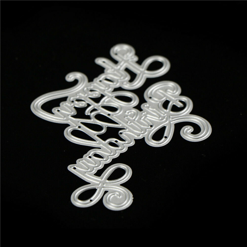 Happy Birthday Alphabet Metal Cutting Dies For DIY Scrapbooking AlbumPaper.l8